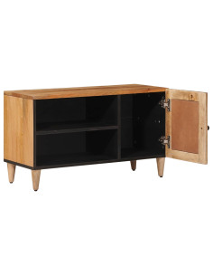 Mobile TV Naturale 80 x 31,5 x 46 cm Legno di mango massello 2