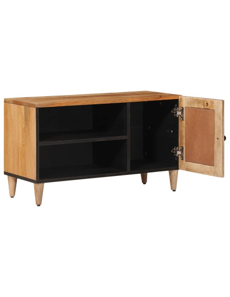 Mobile TV Naturale 80 x 31,5 x 46 cm Legno di mango massello