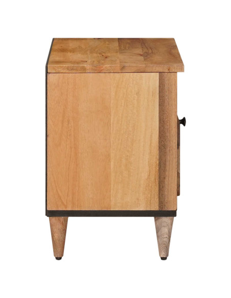Mobile TV Naturale 80 x 33,5 x 46 cm Legno di mango massello