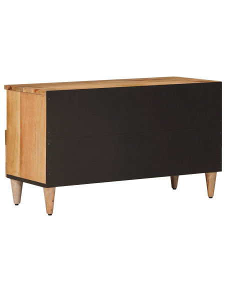 Mobile TV Naturale 80 x 33,5 x 46 cm Legno di mango massello