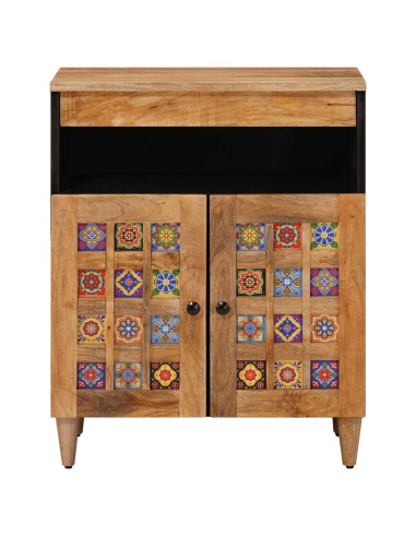 Credenza Naturale 60 x 33,5 x 75 cm Legno di mango massello