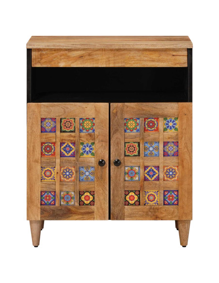 Credenza Naturale 60 x 33,5 x 75 cm Legno di mango massello