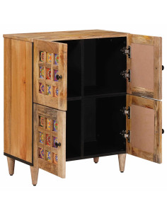 Credenza Naturale 60 x 33,5 x 75 cm Legno di mango massello 2