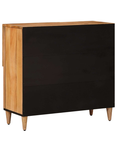 Credenza Naturale 80 x 33,5 x 75 cm Legno di mango massello