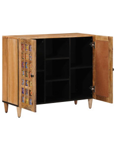 Credenza Naturale 90 x 33,5 x 75 cm Legno di mango massello 2