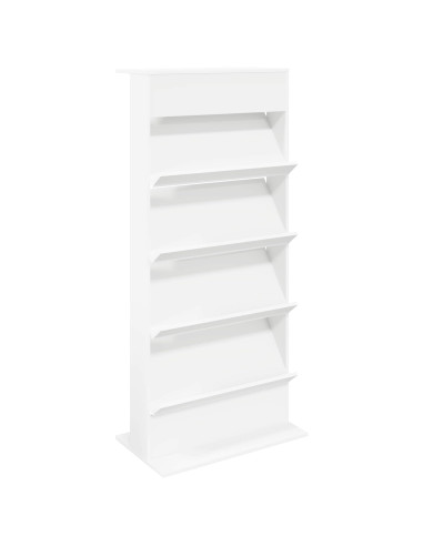 Scaffale per riviste Bianco 70 x 41 x 156 cm Legno multistrato