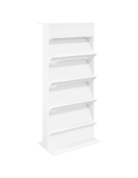 Scaffale per riviste Bianco 70 x 41 x 156 cm Legno multistrato