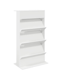Scaffale per riviste Bianco 70 x 41 x 126 cm Legno multistrato 2