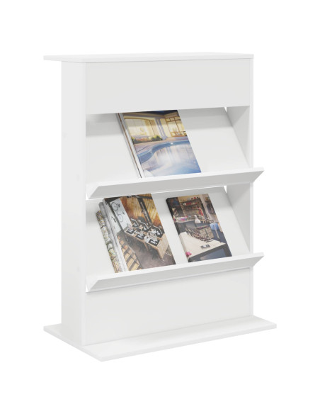 Scaffale per riviste Bianco 70 x 41 x 96 cm Legno multistrato