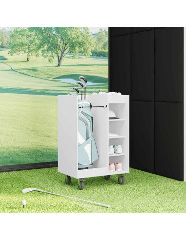 Armadio per Golf con ruota Tinta unita Bianco 65 x 45 x 98 cm