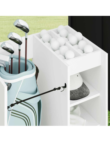 Armadio per Golf con ruota Tinta unita Bianco 65 x 45 x 98 cm