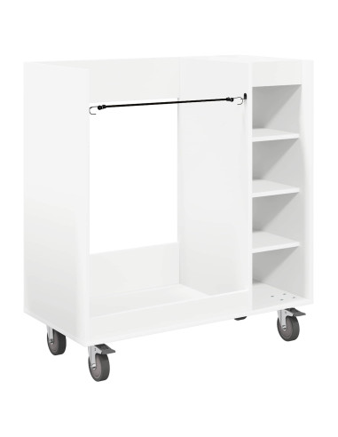 Armadio per Golf con ruota Tinta unita Bianco 90 x 45 x 98 cm