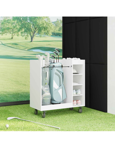 Armadio per Golf con ruota Tinta unita Bianco 90 x 45 x 98 cm