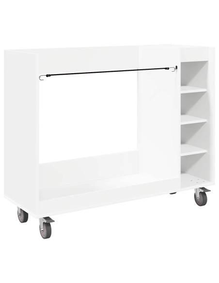 Armadio per Golf con ruota Tinta unita Bianco 120 x 45 x 98 cm