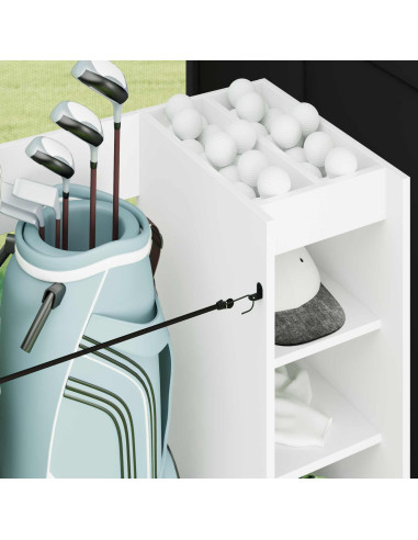 Armadio per Golf con ruota Tinta unita Bianco 120 x 45 x 98 cm