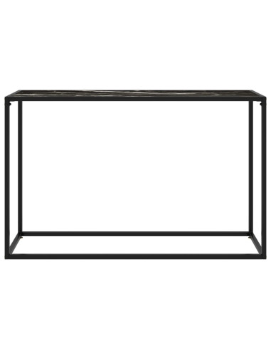Tavolo Consolle Nero 120x35x75 cm in Vetro Temperato