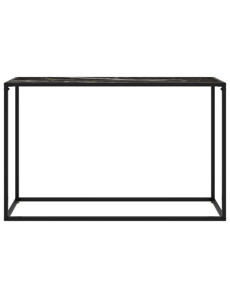 Tavolo Consolle Nero 120x35x75 cm in Vetro Temperato