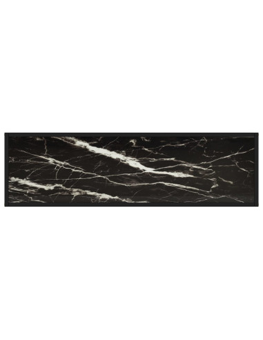 Tavolo Consolle Nero 120x35x75 cm in Vetro Temperato