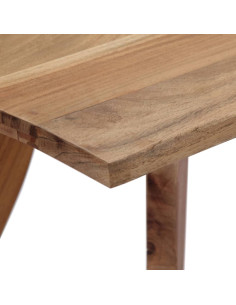 Tavolo da Pranzo 120x58x76 cm in Legno Massello di Acacia 2