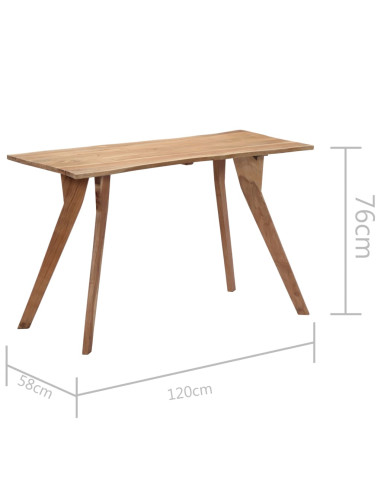 Tavolo da Pranzo 120x58x76 cm in Legno Massello di Acacia
