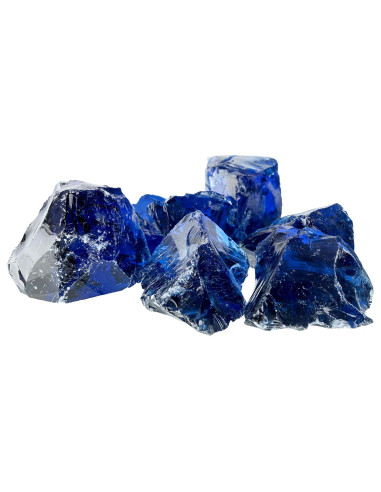 Sassi da Giardino Blu 12 cm Vetro
