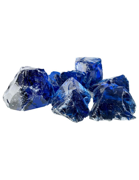 Sassi da Giardino Blu 12 cm Vetro