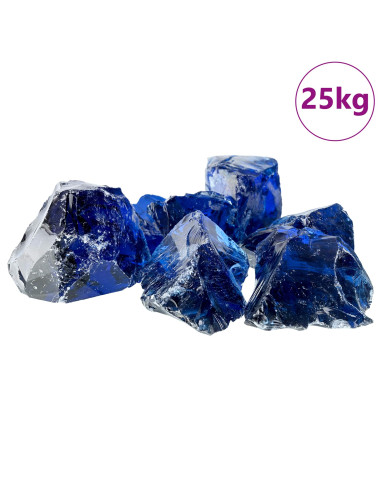 Sassi da Giardino Blu 12 cm Vetro