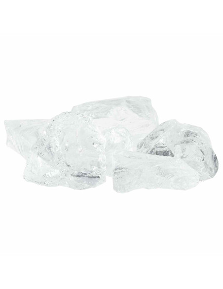 Sassi da Giardino Bianco 12 cm Vetro