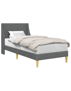 Struttura del letto Grigio scuro 90 x 190 cm Velluto 2