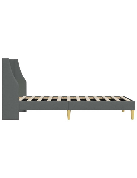 Struttura del letto Grigio scuro 90 x 190 cm Velluto