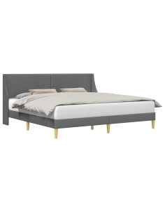 Struttura del letto Grigio scuro 180 x 200 cm Velluto 2