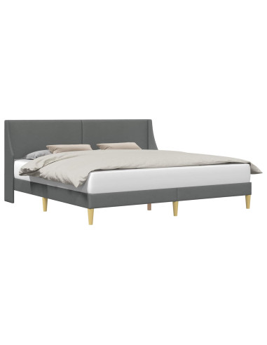 Struttura del letto Grigio scuro 180 x 200 cm Velluto