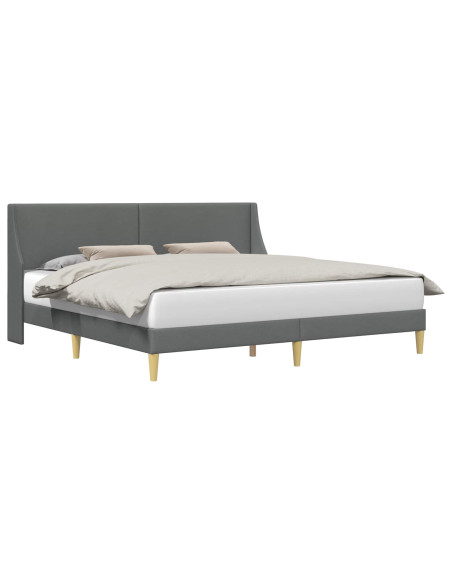 Struttura del letto Grigio scuro 180 x 200 cm Velluto