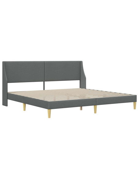 Struttura del letto Grigio scuro 180 x 200 cm Velluto