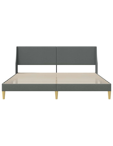 Struttura del letto Grigio scuro 180 x 200 cm Velluto