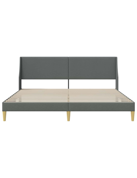Struttura del letto Grigio scuro 180 x 200 cm Velluto