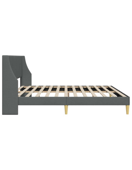 Struttura del letto Grigio scuro 180 x 200 cm Velluto