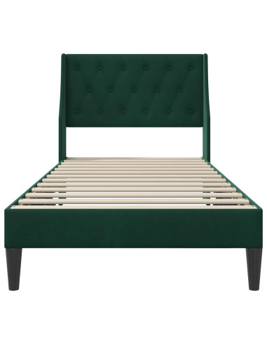 Struttura del letto Verde Scuro 80 x 200 cm Velluto