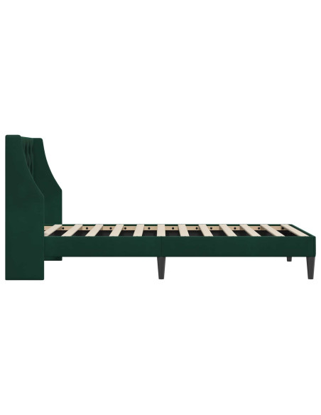 Struttura del letto Verde Scuro 80 x 200 cm Velluto