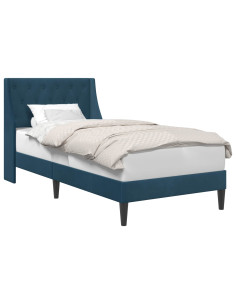 Struttura del letto con testiera Blu 80 x 200 cm Velluto 2