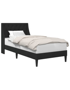 Struttura del letto con testiera Nero 90 x 190 cm Velluto 2