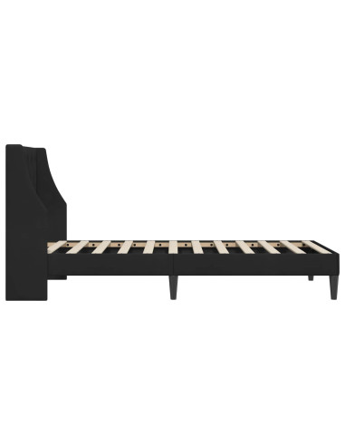 Struttura del letto con testiera Nero 90 x 190 cm Velluto