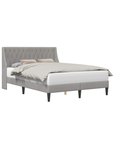 Struttura del letto Grigio chiaro 100 x 200 cm Velluto