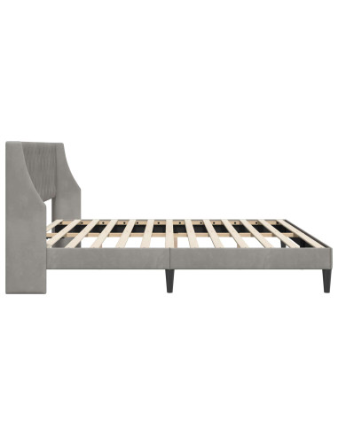 Struttura del letto Grigio chiaro 200 x 200 cm Velluto