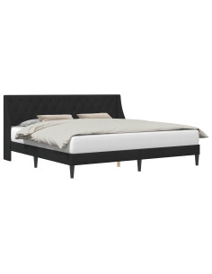 Struttura del letto con testiera Nero 200 x 200 cm Velluto 2