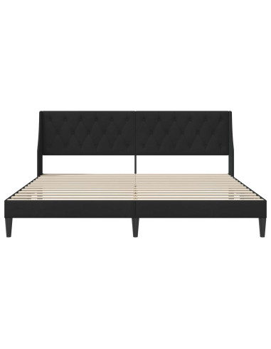 Struttura del letto con testiera Nero 200 x 200 cm Velluto