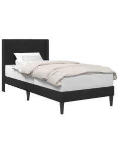 Struttura del letto con testiera Nero 80 x 200 cm Velluto 2
