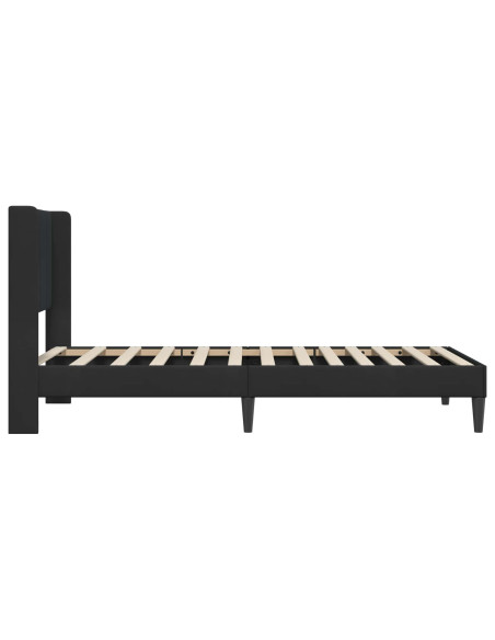 Struttura del letto con testiera Nero 80 x 200 cm Velluto