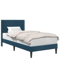 Struttura del letto con testiera Blu 80 x 200 cm Velluto 2