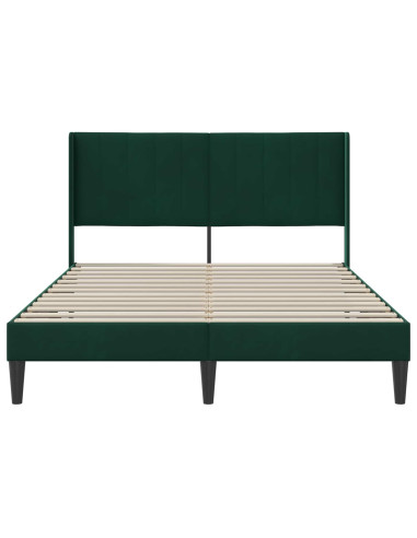Struttura del letto Verde Scuro 120 x 190 cm Velluto